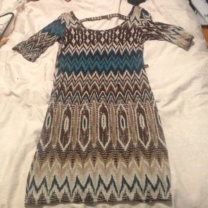 Tribal print mini dress