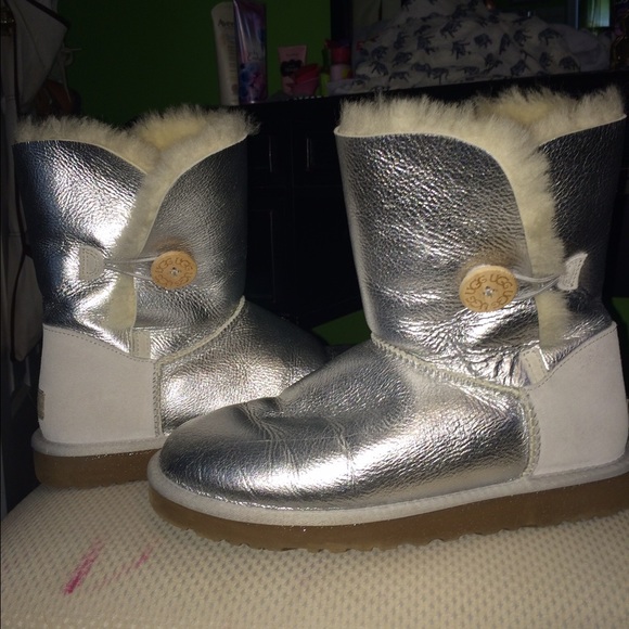 Metallic Gray Ugg Boots
