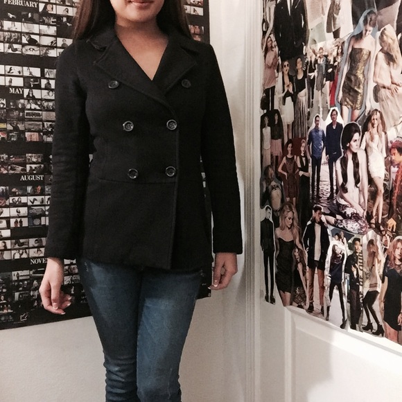 BASIC BLACK PEA COAT