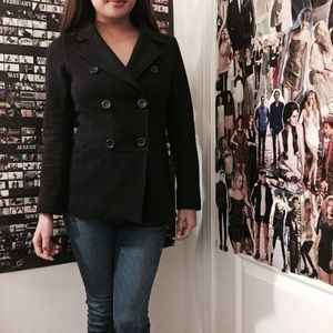 BASIC BLACK PEA COAT