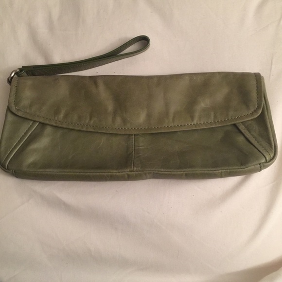Kenneth Cole wristlet. Olive green