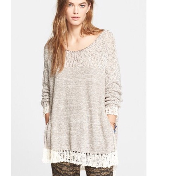 FREE PEOPLE Hand Knit Crochet Sweater - Picture 2 of 3