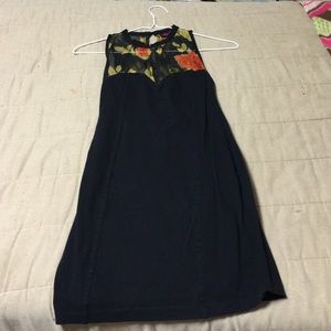 Black/ Floral Print Dress