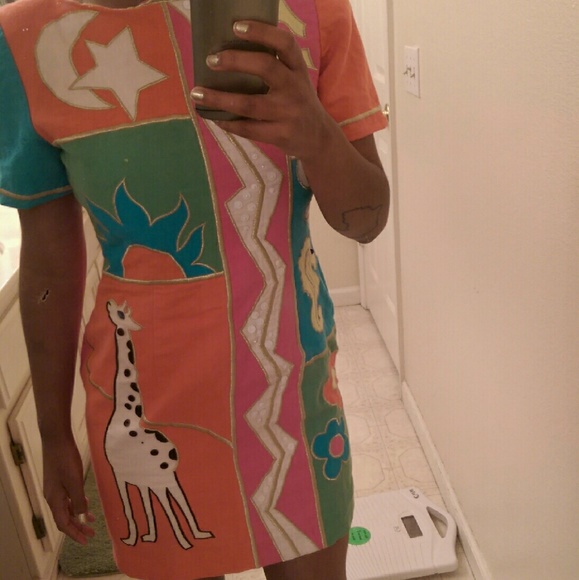 Vintage Color Block Dress