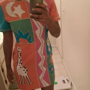 Vintage Color Block Dress