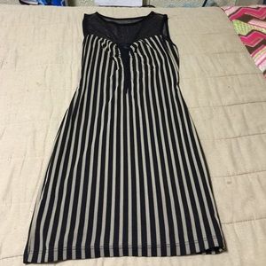 Black & Tan Striped Dress