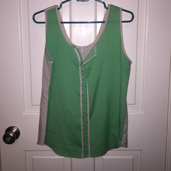 Seafoam green colorblock tank top.