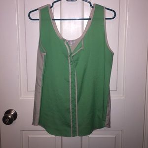 Seafoam green colorblock tank top.