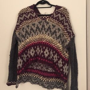 Free People high low sweater🎉 NEW🎉