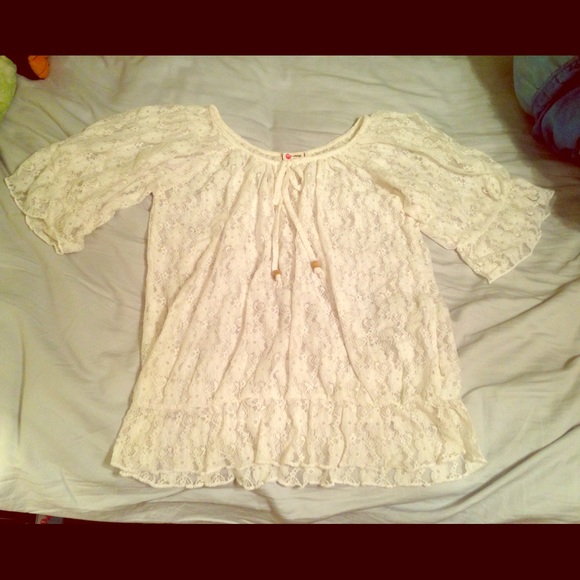 Olsenboye Tops - Olsenboye White Lace Top!
