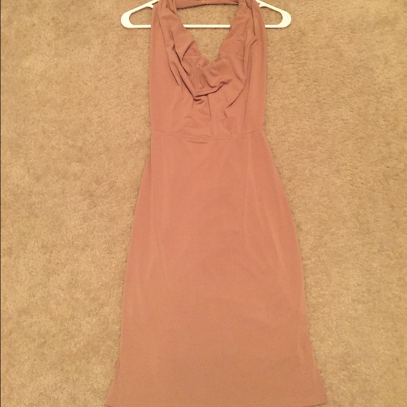 Nude fitted dress