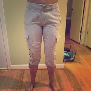 Banana Republic linen cargo pants