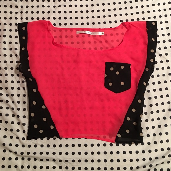 Pippa Lynn Watermelon Polka Dot Crop Top LF S