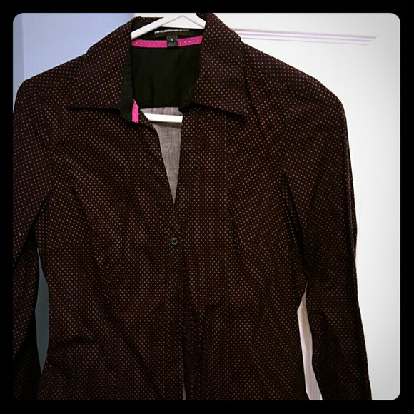 Express navy and hot pink shirt