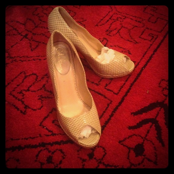 Cole Haan peep-toe pumps