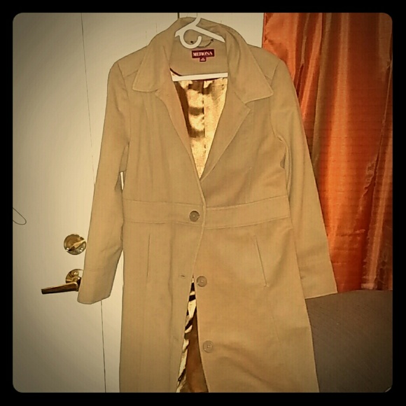 Traded- Dark tan long peacoat