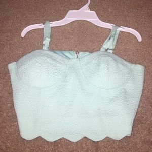 Teal Crop Top