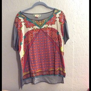 Flying Tomato geometric shirt M