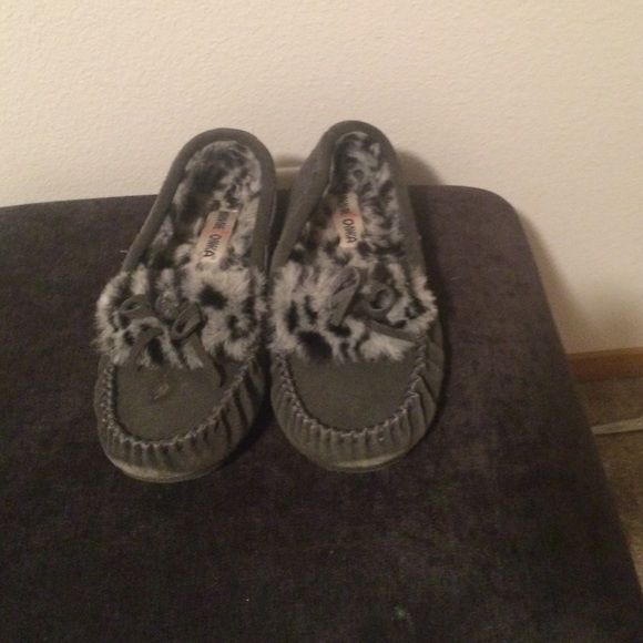 Fluffy lined moccasins