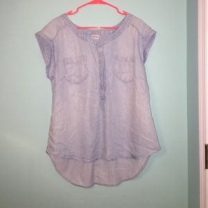 Soft denim sleeveless button up Size XL