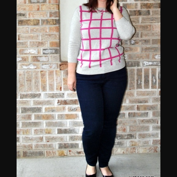 J.Crew Factory window pane shimmer sweater - Picture 4 of 4