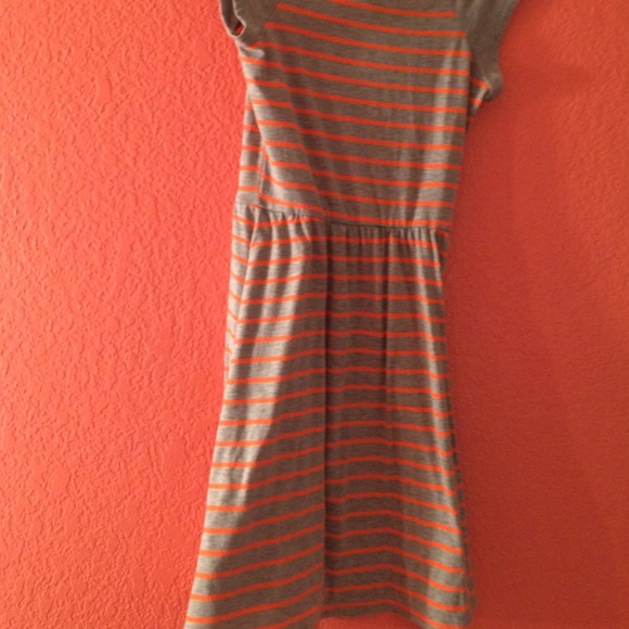 Orange and grey stripped dress - Picture 2 of 2