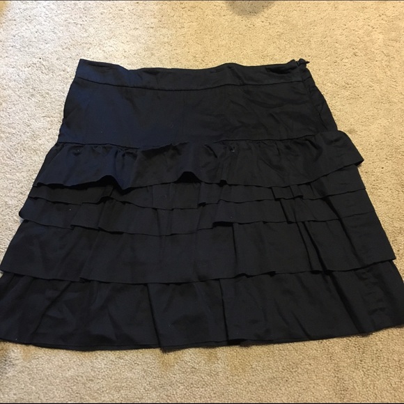 Black Ruffle Skirt