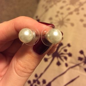 Faux Pearl Studs!