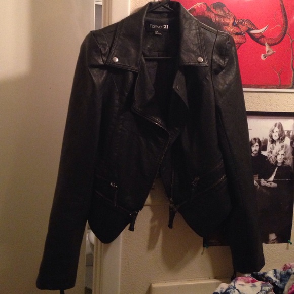 Faux leather jacket!