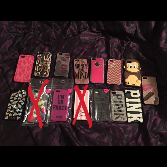 Lot of iphone 5s cases VS, MK and others