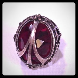 Peace Sign Statement Ring size 7