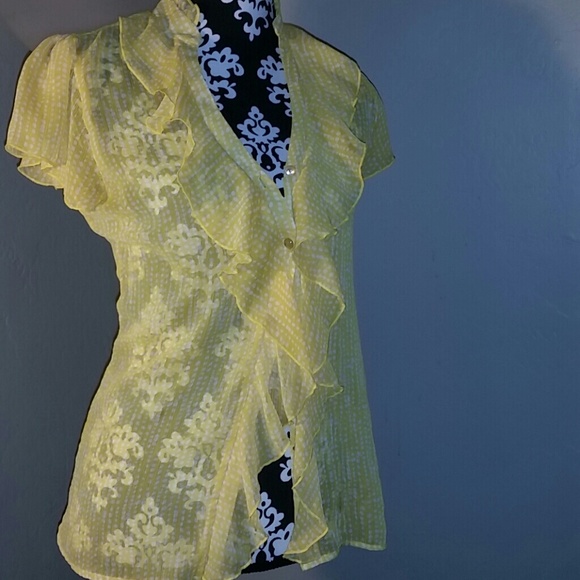 Price Drop!!!Sheer yellow Blouse