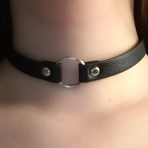 Leather O-Ring choker