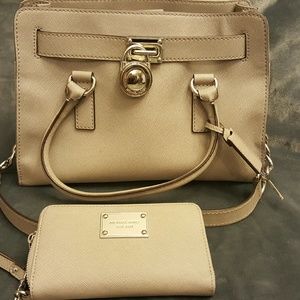 Authentic Michael Kors handbag and phone wallet