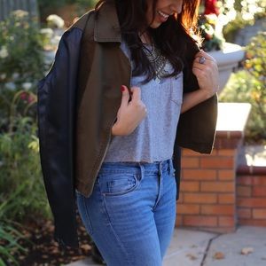 Jackets & Coats - Olive Green & Black Jacket Jackets & Coats - Olive Green & Black Jacket