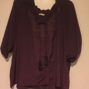 Burgundy blouse from Old Navy