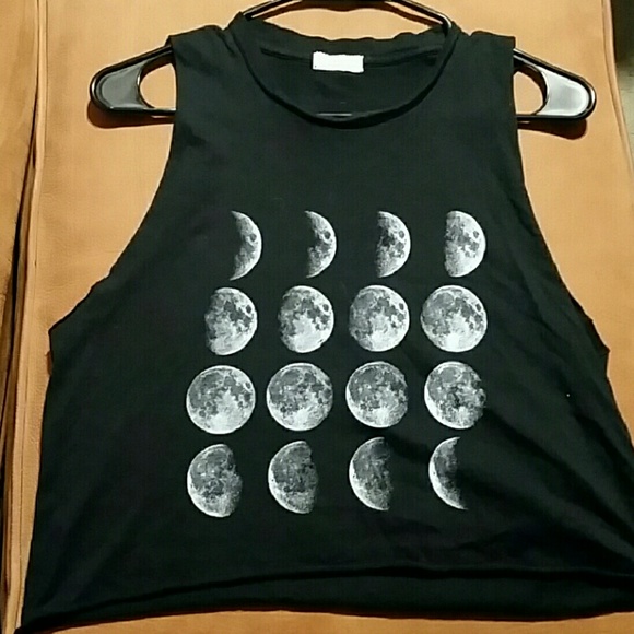 Moon phases crop top