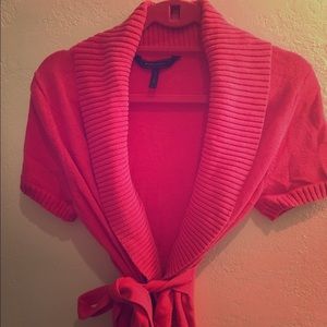 Cute Pink cardigan size L BCBGmaxazria