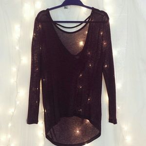 Maroon low back sweater