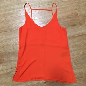 orange spaghetti strap tank top