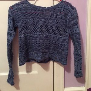 Abercrombie kids navy crop sweater