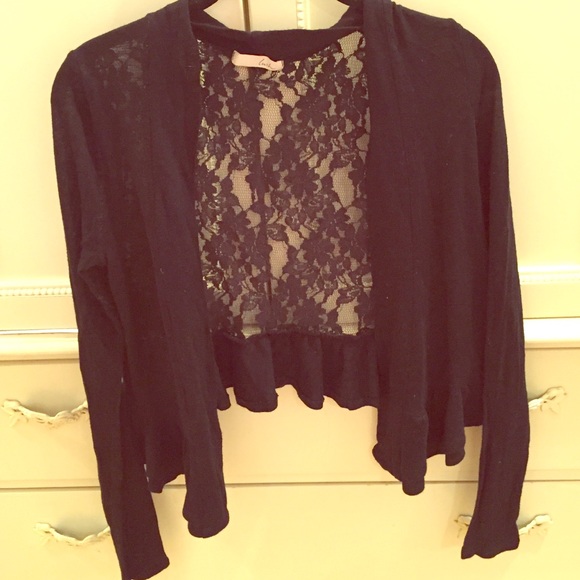 Nordstrom Sweaters - Lush Lace back and ruffle cardigan