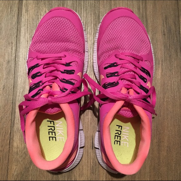 Nike Frees 5.0 Pink & Peach, Size 9