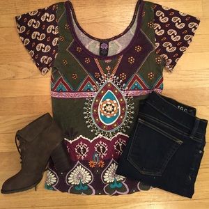 Pattern boho top