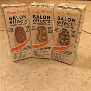 Lot of 3 Sally Hansen salon effects nail strips