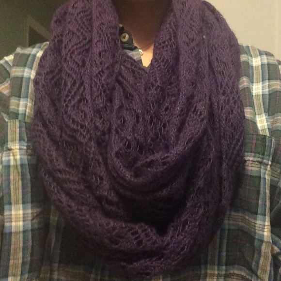 Purple Knit Scarf