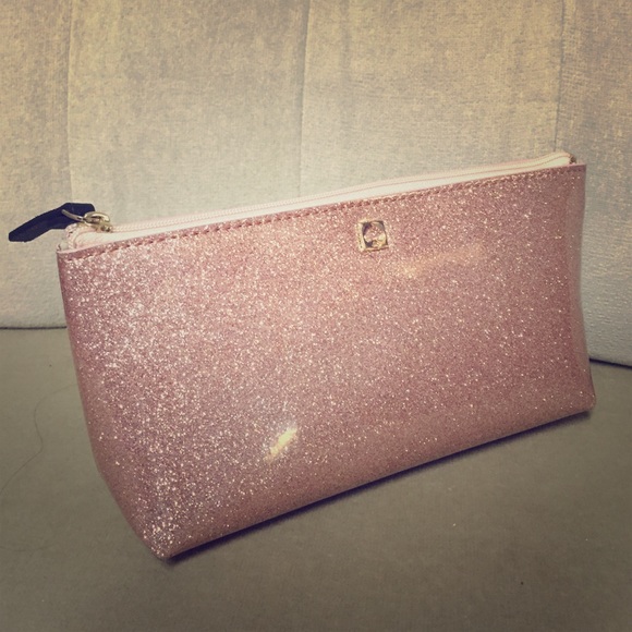 Amazon Com Rose Gold Holographic Makeup Bag Metallic Cosmetic