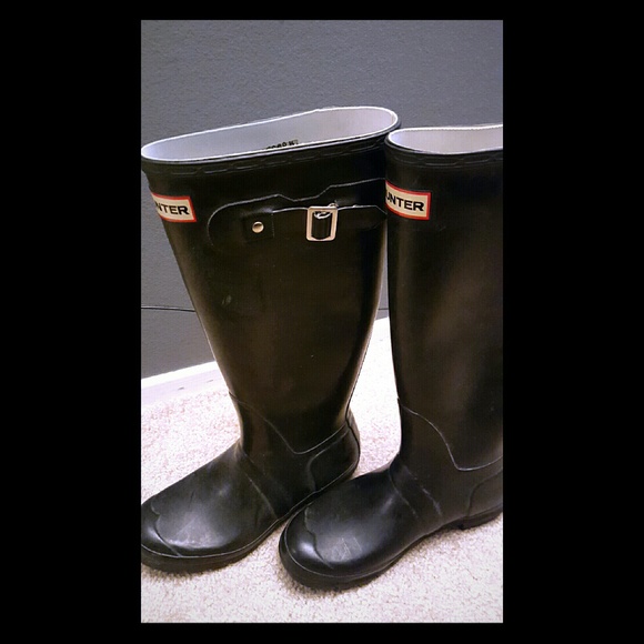 Hunter Shoes - Hunter Tall Rain Boots in Black