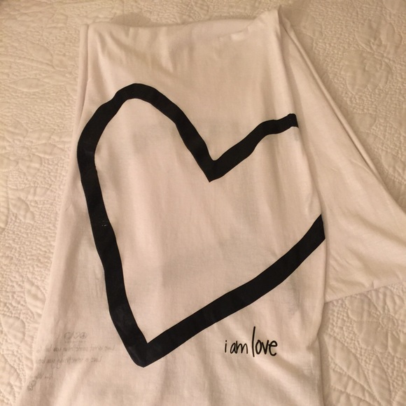 White tee shirt material long scarf