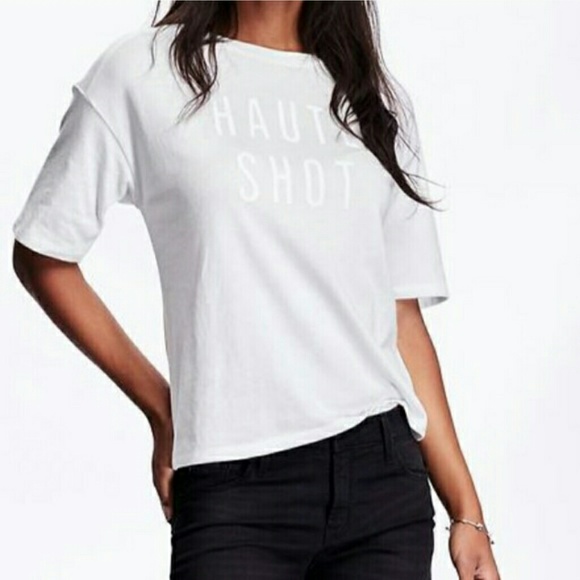 White "Haute Shot" Graphic Top